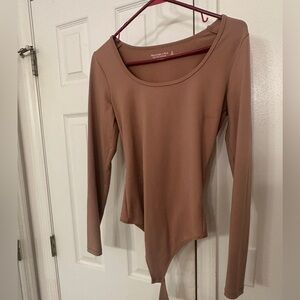 Abercrombie and Fitch Soft A&F Collection Bodysuit Nude Medium